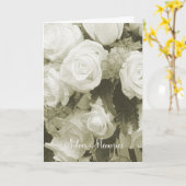 シルバーメモリーズ セピア ローズ アニバーサリー カード (黄色い花)