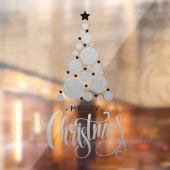 シルバーメリークリスマスツリースターズホリデー ウィンドウサイン (シート2)