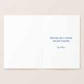 シルバーメリークリスマスハッピーニューイヤー幾何学模様 箔カード (内部)