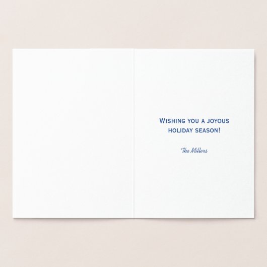 シルバーメリークリスマスハッピーニューイヤー幾何学模様 箔カード (内部)