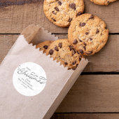 シルバーメリークリスマスパーソナライズされた ラウンドシール