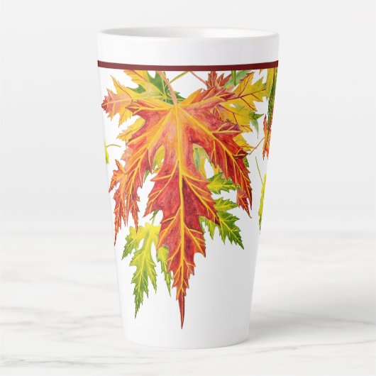 シルバーメープルオンザラージラテマグカップ カフェラテマグ (正面)