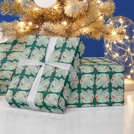 シルバーモスマン ラッピングペーパー (クリスマス)