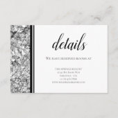 シルバーモダンとブラック結婚ズ エンクロージャーカード (正面)