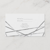 シルバーモダンのジオメトリックラインがフレンドを参照 紹介カード (裏面)