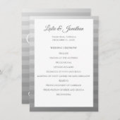 シルバーモダンの式プログラムV2 招待状 (正面/裏面)