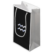 シルバーモダンアクエリアス〔占星術の〕十二宮図のスネークの看板 スモールペーパーバッグ (正面アングル)