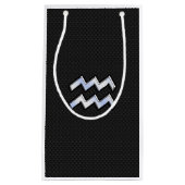 シルバーモダンアクエリアス〔占星術の〕十二宮図のスネークの看板 スモールペーパーバッグ (正面)