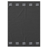 シルバーモダンアクエリアス〔占星術の〕十二宮図のスネークの看板 テーブルクロス (正面)