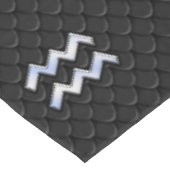 シルバーモダンアクエリアス〔占星術の〕十二宮図のスネークの看板 テーブルクロス (アングル)