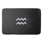 シルバーモダンアクエリアス〔占星術の〕十二宮図のスネークの看板 バスマット (正面)