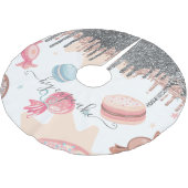 シルバーモダングリッターがキャンディースイーツを乾かす ブラッシュドポリエステルツリースカート (アングル)