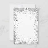 シルバーモダングリッターとブラック90誕生日 招待状 (裏面)