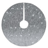 シルバーモダングリッターのキラキラ ブラッシュドポリエステルツリースカート (正面)