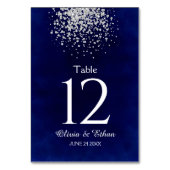 シルバーモダングリッターオンブ王室のルー テーブルナンバー (裏面)