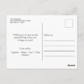 シルバーモダングリッタークリスマスホリデーPHOTO ポストカード (裏面)