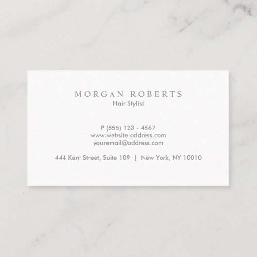 シルバーモダングリッターグレイすべての職業 名刺 (裏面)