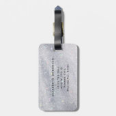 シルバーモダングリッタースクリプト名 ラゲッジタグ (裏面縦)