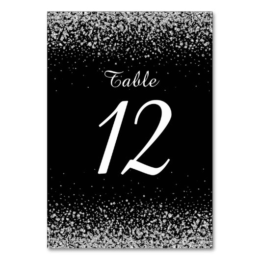 シルバーモダングリッターナイトスカイ テーブルナンバー (正面)