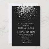 シルバーモダングリッターナイトスカイ 招待状 (正面)