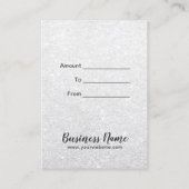 シルバーモダングリッターホリデーギフト券 割引カード (裏面)