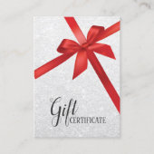 シルバーモダングリッターホリデーギフト券 割引カード (正面)