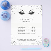 シルバーモダングリッターメイクアップアーティストとのラッシュズ チラシ (シングル)