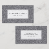 シルバーモダングリッターメイクアップアーティスト 名刺 (正面/裏面)