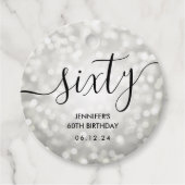 シルバーモダングリッターライト60誕生日 フェイバータグ (正面)