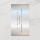 シルバーモダングリッター《写真》ぼけ味インスタグラムソーシャルメディア 名刺 (裏面)