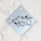 シルバーモダンサンキューパック12メッセージカード フェイバータグ (正面)