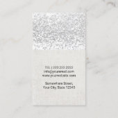 シルバーモダンシークイン美容師美しいサロン 名刺 (裏面)