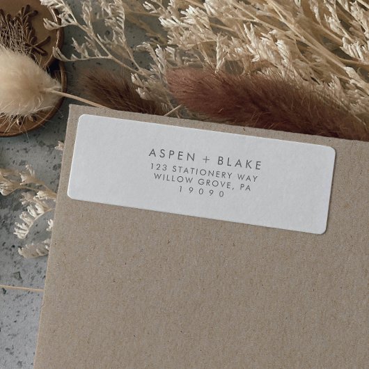 シルバーモダンスクリプト差出人住所ラベル ラベル