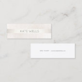 シルバーモダンストライプホワイトマーブルプロフェッショナル スキニー名刺 (正面/裏面)