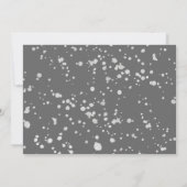 シルバーモダンスプラッシュメリークリスマスフォトカード シーズンカード (裏面)