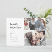 シルバーモダンタイポグラフィBetter Together 3 Photo セーブザデート (スタンド正面)