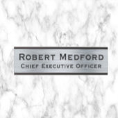 シルバーモダンフェイクシンボルや象徴ドアの標識名プレート サインプレート