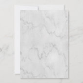 シルバーモダンフレームと大理石ルック結婚ズ 招待状 (裏面)