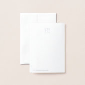 シルバーモダンフローラサンキューディアゴナルストライプ 箔カード (裏面封筒付き)