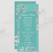 シルバーモダンフローラ結婚のメニュー メニュー (正面/裏面)