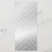 シルバーモダンブラシストロークカスタムメニューカード メニュー (裏面)