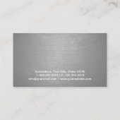 シルバーモダンブラシ仕上げテクスチャ弁護士/弁護士 名刺 (裏面)