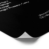 シルバーモダンブラックグリッタープレリスニングポスター ポスター (角)