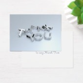 シルバーモダンミニサンキューカードパック100 (デスク)