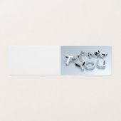 シルバーモダンミニ折り畳みパック25サンキューカード 名刺 (外部フラット)