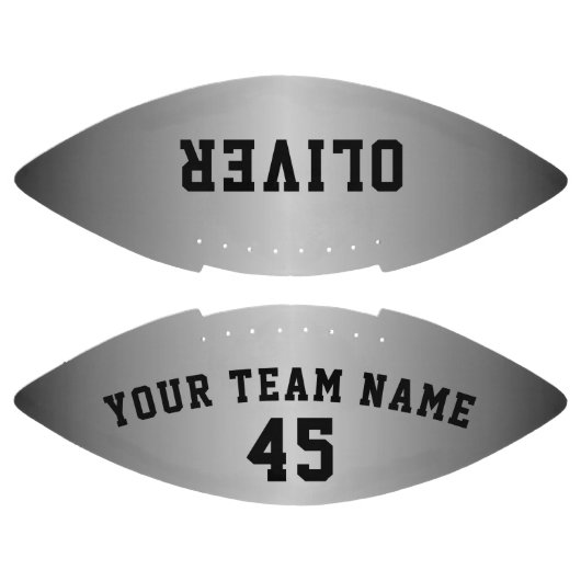 シルバーモダンメタリックプレーヤーチーム名番号 アメリカンフットボール (パネル)