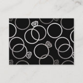 シルバーモダンリングや輪のオ結婚ンラインRSVPカード エンクロージャーカード (裏面)