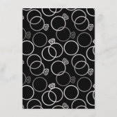 シルバーモダンリングや輪結婚ズ情報カード エンクロージャーカード (裏面)