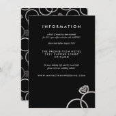 シルバーモダンリングや輪結婚ズ情報カード エンクロージャーカード (正面/裏面)