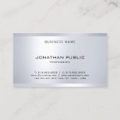 シルバーモダンルックエレガントシンプルプレイングラマー 名刺 (裏面)